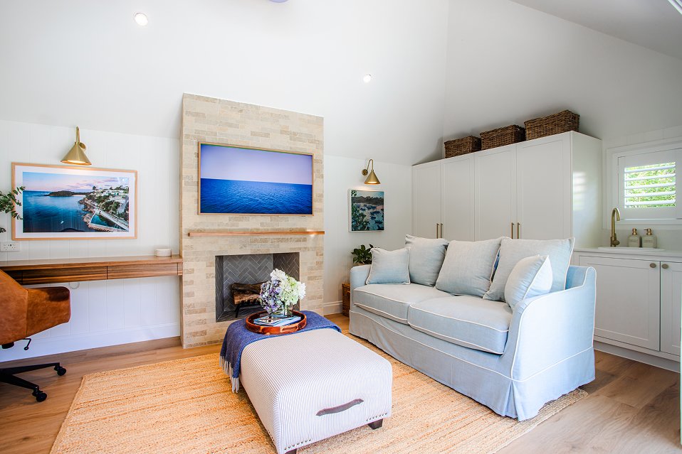 Ace Catlin Electrical installed wall-mounted TV, lighting, and air conditioning unit in a modern Sydney room