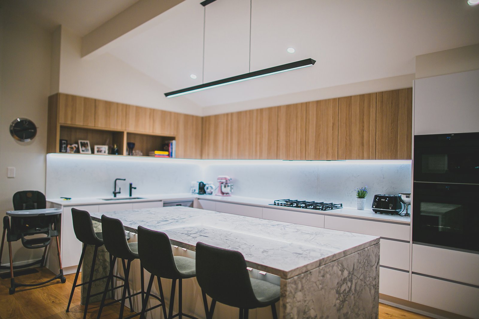 Living space with skylight and natural light in a Wahroonga home