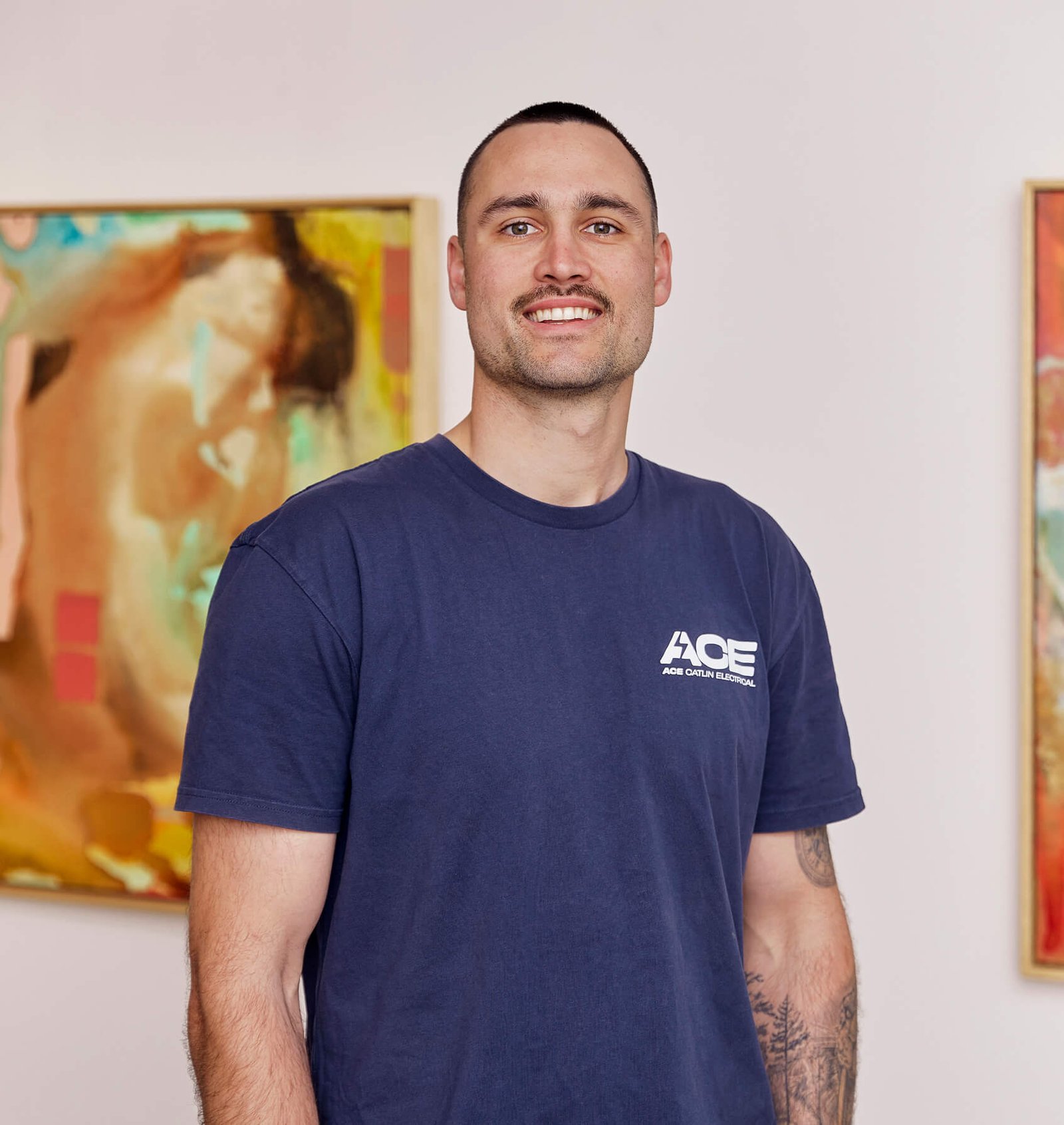 Ace Catlin Electrical electrician in branded uniform, headshot style